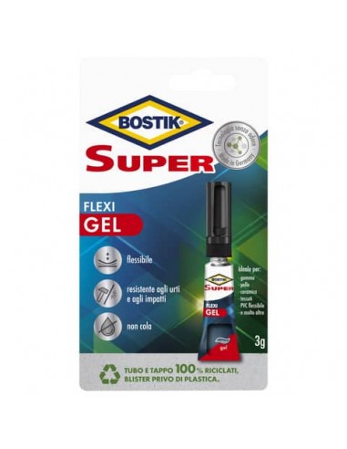 Adesivo universale istantaneo Bostik Odor Free 3 g - Super Flexi Gel 7003417