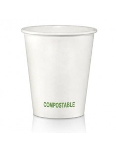 Bicchieri Dopla Green in carta compostabile bianchi conf. 50 pz 100 ml 33365