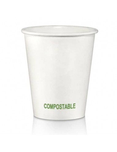 Bicchieri Dopla Green in carta compostabile bianchi conf. 50 pz 180 ml 33364