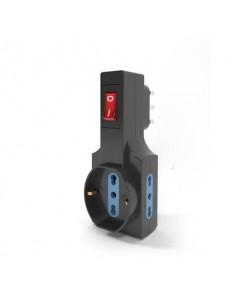 Adattatore italiano Aigostar 1 a 3 vie 16A nera 361570