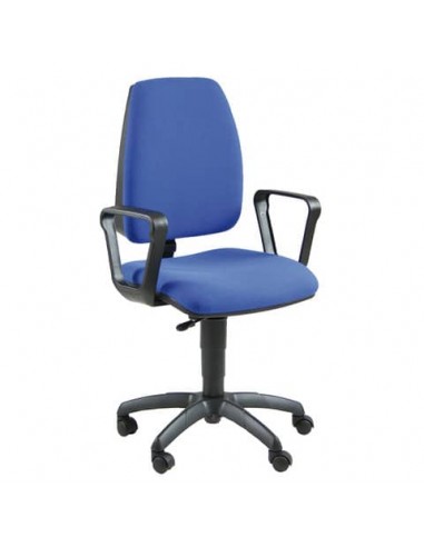 Sedia operativa girevole Unisit Jupiter JUBR Eco smart - rivestimento Eco blu - con braccioli - JPQ/BRN/EB