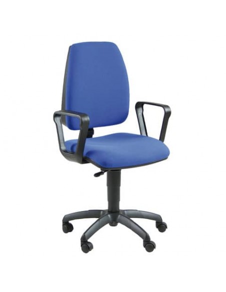 Sedia operativa girevole Unisit Jupiter JUBR Eco smart - rivestimento Eco blu - con braccioli - JPQ/BRN/EB