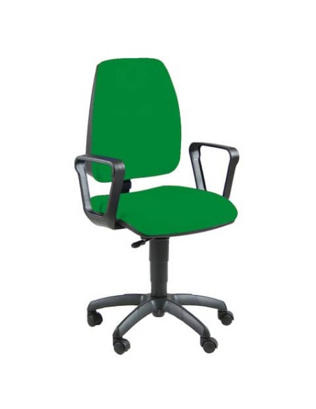 Sedia operativa girevole Unisit Jupiter JUBR Eco smart - rivestimento Eco verde - con braccioli - JPQ/BRN/EV