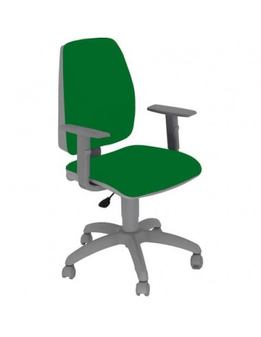 Sedia operativa girevole Unisit Jupiter JUBRG Eco smart - base grigia - rivest. Eco verde - con braccioli - JPQG/BRNG/EV