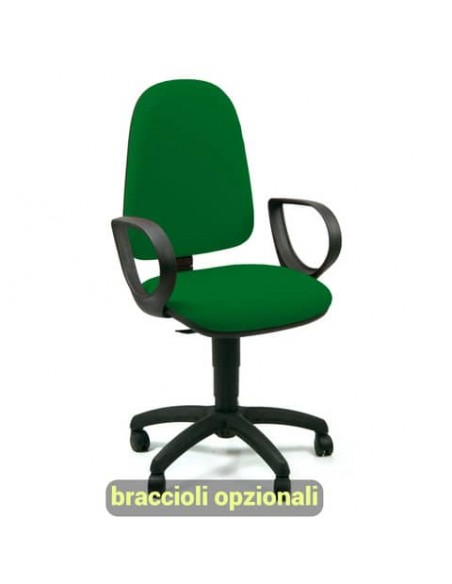 Sedia operativa girevole Unisit Jupiter JUSB/SB Eco smart - rivestimento Eco verde - JBL/EV