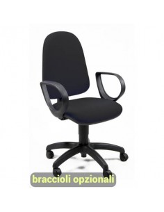 Sedia operativa girevole Unisit Jupiter JUSB/SB Eco smart rivestimento ignifugo nero - JBL/IN