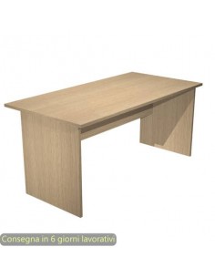 Scrivania piano rovere 160x80xH.72 cm gambe a pannello in melaminico in tinta linea Presto Artexport - 003PAN/C