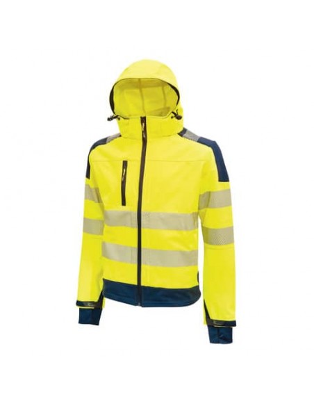 Giacca in tessuto Softshell Miky Yellow Fluo U-Power taglia XL HL169YF-XL