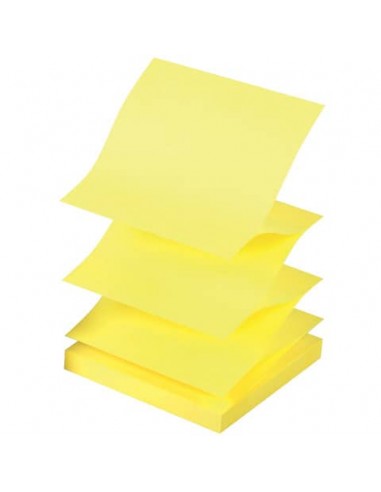 Foglietti riposizionabili a fisarmonica Q-Connect Z-Notes 70 g/m² giallo neon 76x76 mm  6 blocc. da 100 ff - KF16575