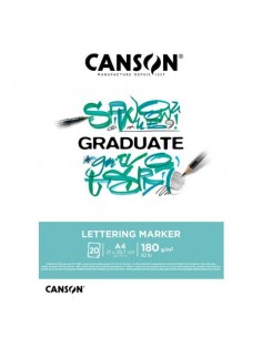 Blocco GRADUATE Lettering Marker A4 20 fogli 180 g/m² Canson bianco C31250P026