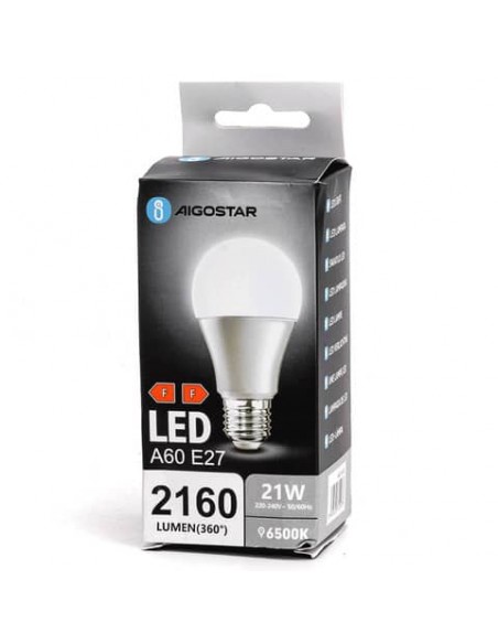 Lampadine LED Aigostar A60 E27 6500K luce fredda 21W 312978