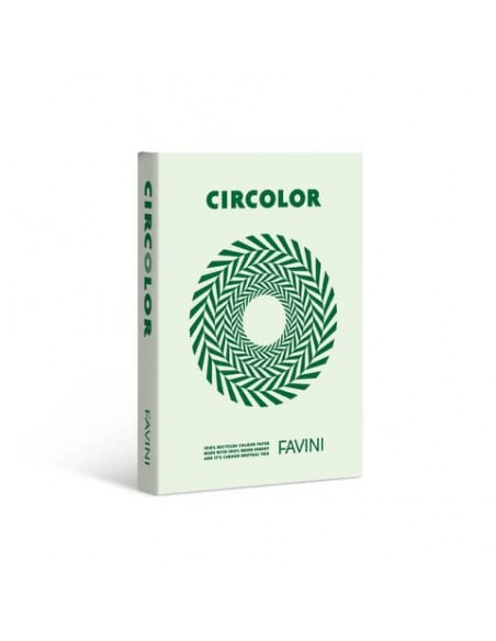 Carta colorata Favini Circolor 100% riciclata 160 g/m² A4 - risma da 250 fogli verde menta - A74P324