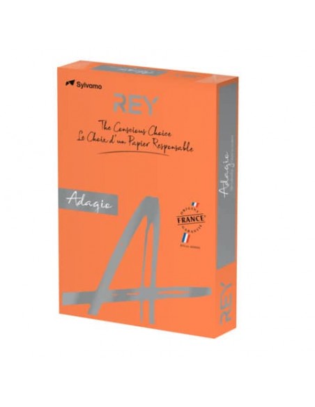 Carta colorata A3 Sylvamo Rey Adagio 80 g/m² arancio 21 - Risma da 500 fogli - ADAGI080X673
