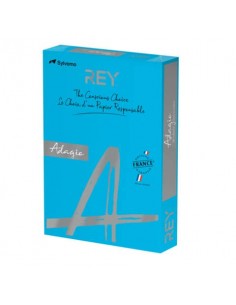 Carta colorata A3 Sylvamo Rey Adagio 80 g/m² blu intenso 51 - Risma da 500 fogli - ADAGI80X470