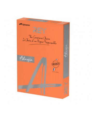 Carta colorata A4 Sylvamo Rey Adagio 160 g/m² arancio 21 - Risma da 250 fogli - ADAGI160X467
