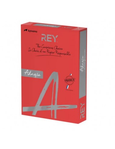 Carta colorata A4 Sylvamo Rey Adagio 160 g/m² rosso intenso 22 - Risma da 250 fogli - ADAGI160X462