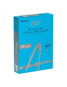 Carta colorata A4 Sylvamo Rey Adagio 80 g/m² blu intenso 51 - Risma da 500 fogli - ADAGI080X622
