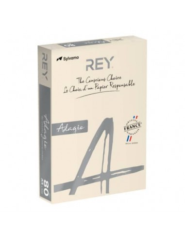Carta colorata A4 Sylvamo Rey Adagio 80 g/m² avorio 93 - Risma da 500 fogli - ADAGI080X633