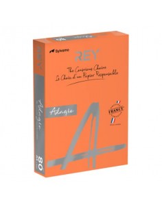 Carta colorata A4 Sylvamo Rey Adagio 80 g/m² arancio 21 - Risma da 500 fogli - ADAGI080X639