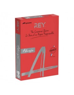 Carta colorata A4 Sylvamo Rey Adagio 80 g/m² rosso intenso - Risma da 500 fogli - ADAGI080X645