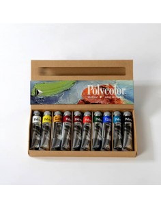 Colori vinilici fini Maimeri Polycolor in tubetto 20 ml - conf. da 10 colori assortiti - M1298100
