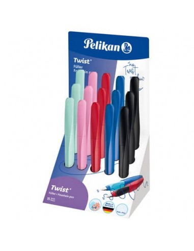 Espositore 15 penne Twist Pelikan stilo e sferografica colori assortiti - 605540