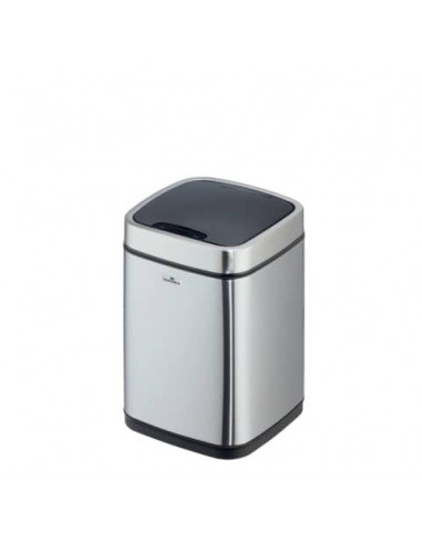 Cestino con sensore DURABLE NO TOUCH argento metallizzato - capienza 6 Lt - 3420-23