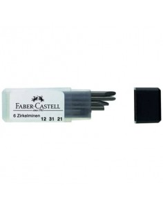 Astuccio 6 mine H per compasso Faber-Castell 2 mm - 123121