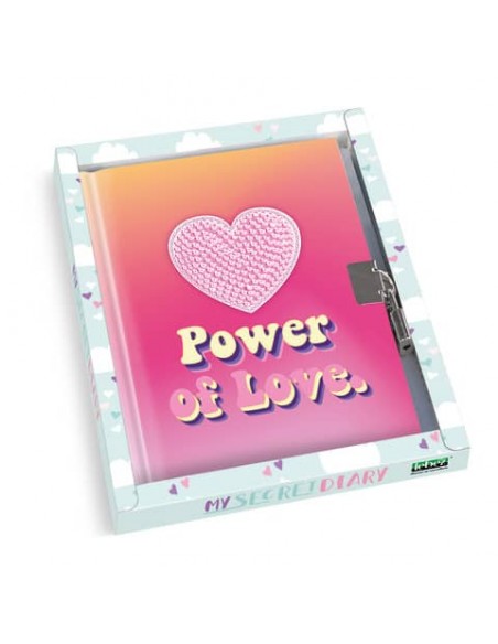 Diario dei segreti con lucchetto Lebez fantasia Girls Power 81377