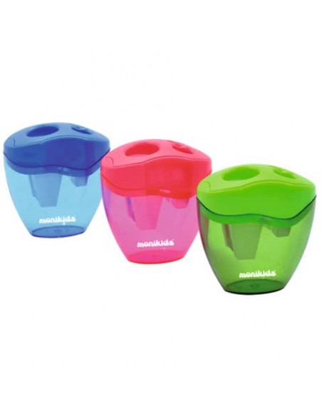 Temperamatite a 3 fori con serbatoio Nikoffice colori assortiti - 12NIK036