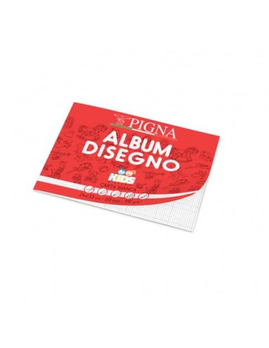 Album da disegno Pigna Kids - 24x33 cm 110 g/m² rigatura 5 mm - 20 ff - conf. 10 pezzi - 02019635M