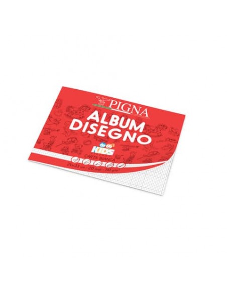 Album da disegno Pigna Kids - 24x33 cm 110 g/m² rigatura 5 mm - 20 ff - conf. 10 pezzi - 02019635M