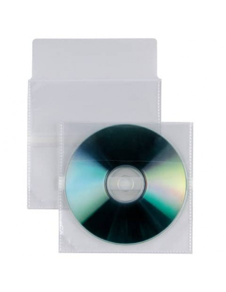 Busta trasparente porta CD/DVD adesiva Sei Rota formato 12