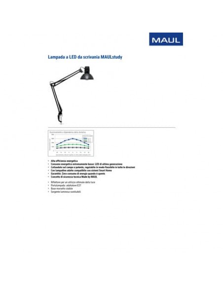 Lampada a LED da scrivania Study Maul nero Z800113