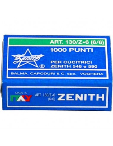 Scatola 1000 punti metallici ZENITH 130/Z6 6/6 - 0301303601