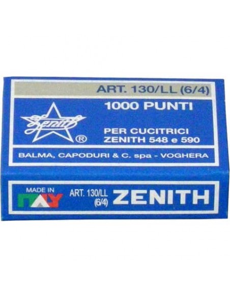 Scatola 1000 punti metallici ZENITH 130/LL 6/4 - 0301306401