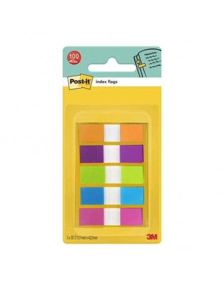 Segnapagina remov. Post-it® Index Mini + dispenser colori assortiti 5 blocchetti da 20 - 683-5CB2-EU