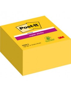 Foglietti riposizionabili Post-it® Cubo Super Sticky Notes 76x76 mm giallo oro 2028-S