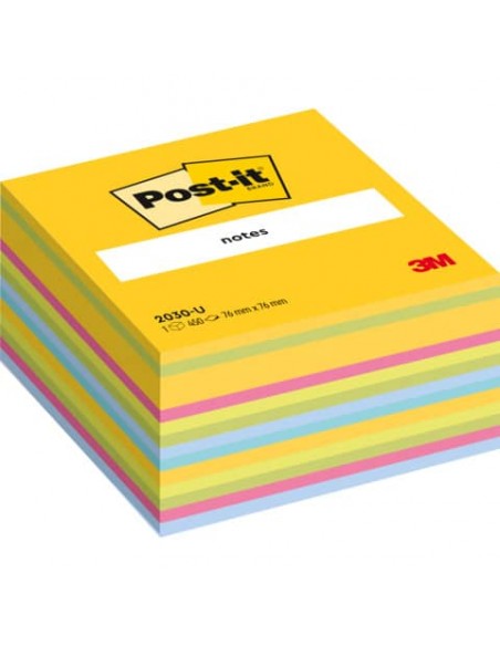 Foglietti riposizionabili Post-it® Notes Cubo Neon 76x76 mm assortiti 450 ff 2030 U