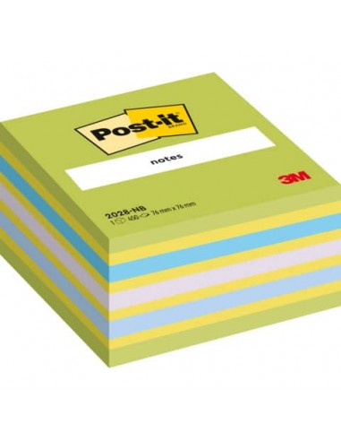 Foglietti riposizionabili Post-it® Notes Cubo Neon 76x76 mm assortiti 450 ff 2028-NB