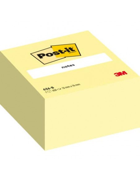Foglietti riposizionabili Post-it® Notes Cubo 76x76 mm 450 ff Giallo Canary™ 636-B