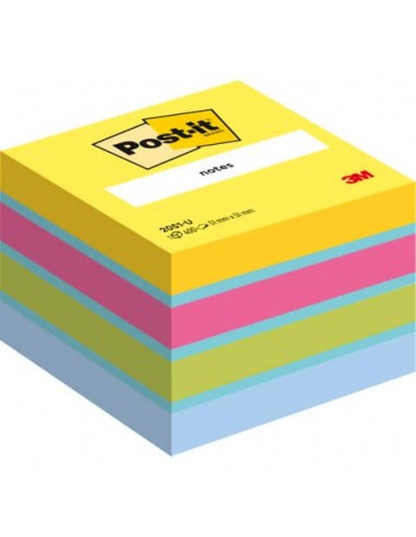 Foglietti riposizionabili colorati Post-it® Notes Minicubo Ultra 51x51 mm assortiti  400 ff - 2051-U