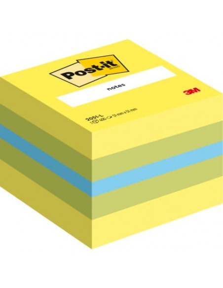 Foglietti riposizionabili colorati Post-it® Notes Minicubo 51x51 mm assortiti - 400 ff - 2051-L