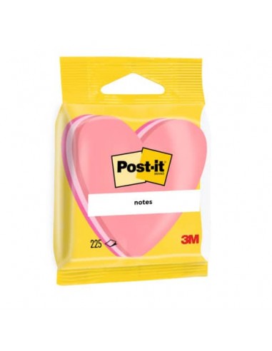 Foglietti riposizionabili colorati Post-it® Notes cubo sagomato cuore 225 ff - 2007H