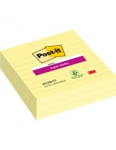 Foglietti riposizionabili Post-it® Super-Sticky XL a righe 10x10 cm 70 ff Giallo Canary™  conf. 3 pz 675-SS3-CY-EU