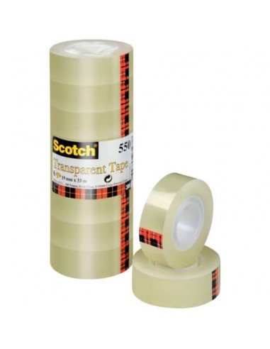 Nastro adesivo Scotch® 550 19 mm x 33 m trasparente torre da 8 rotoli 550-1933