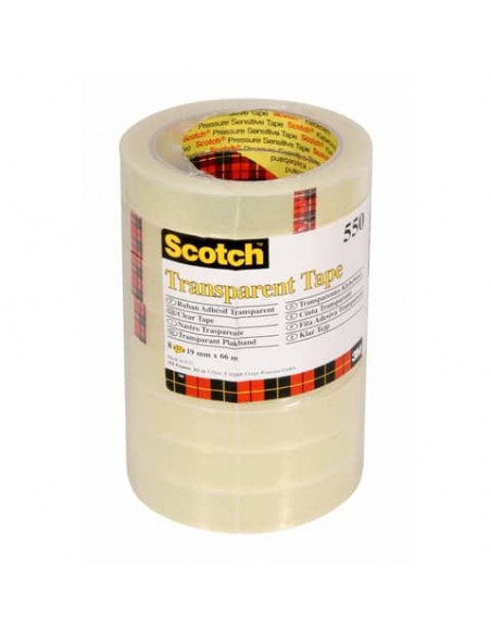 Nastro adesivo Scotch® 550 19 mm x 66 m trasparente torre da 8 rotoli - 550-1966