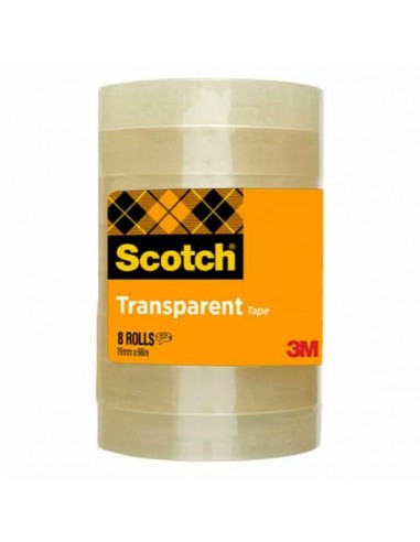 Nastro adesivo Scotch® 508 19 mm x 66 m trasparente torre da 8 rotoli - 508-1966