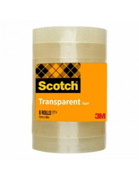 Nastro adesivo Scotch® 508 19 mm x 66 m trasparente torre da 8 rotoli - 508-1966