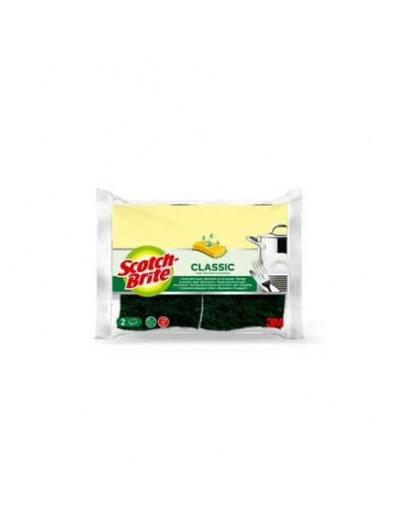 Spugna Scotch-Brite® vegetale verde  Conf. 2 pezzi - V12